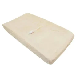American Baby - Heavenly Soft Minky Dot com contorno para trocador de fraldas, bege