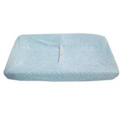 American Baby - Heavenly Soft Minky Dot com contorno para trocador, azul