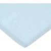 American Baby - Lençol de berço ajustado 100% algodão natural malha jersey, azul