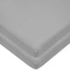 American Baby - Lençol de berço justo 15 x 33, malha jersey 100% algodão natural, cinza