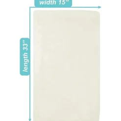 American Baby - Lençol de berço justo 15 x 33, malha jersey 100% algodão natural, creme