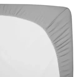 American Baby - Lençol de berço com elástico 15 X 33, malha de algodão 100% natural, cinza