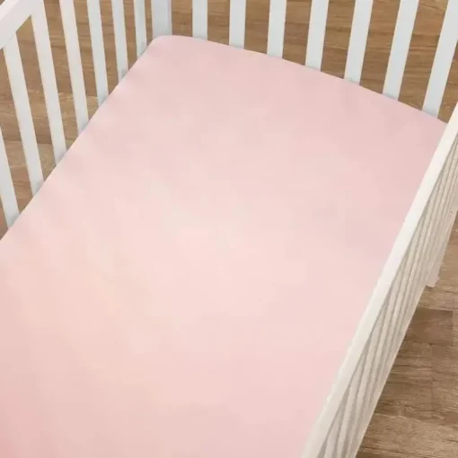 American Baby - Mini Lençol de Berço 24 x 38, Lençol Portátil 100% Algodão Jersey, Blush