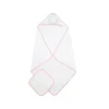 American Baby - toalha orgânica com capuz e toalhinha, setas douradas/rosa