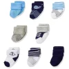 Amigas Luvable - Meia Baleia Terry 8Pk, 0/6M