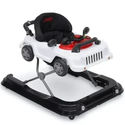 Andador de atividades para bebês Jeep branco 3 em 1 Delta