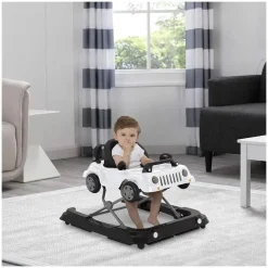 Andador de atividades para bebês Jeep branco 3 em 1 Delta