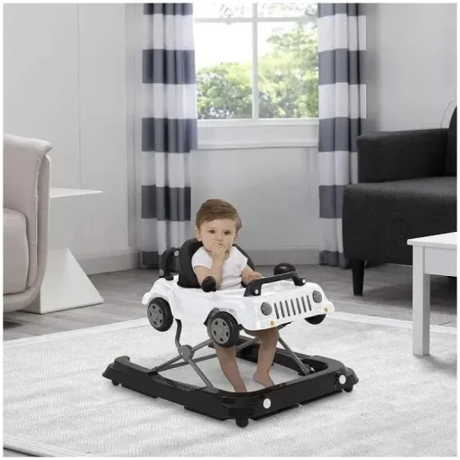 Andador de atividades para bebês Jeep branco 3 em 1 Delta