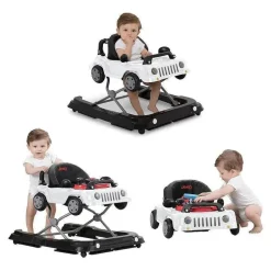 Andador de atividades para bebês Jeep branco 3 em 1 Delta