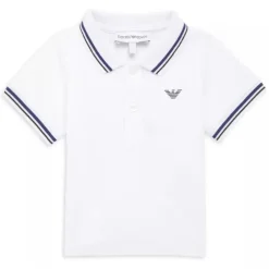 Armani - Baby Boy Essential Short Sleeve Polo, White