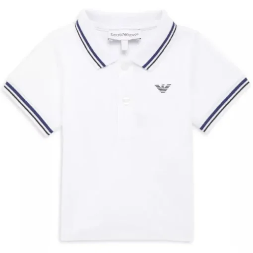 Armani - Baby Boy Essential Short Sleeve Polo, White