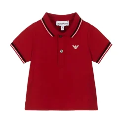 Armani Baby - Boy Essential Short Sleeve Polo, Red