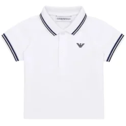 Armani Baby - Boy Essential Short Sleeve Polo, White