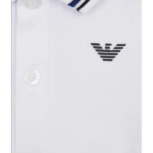 Armani Baby - Boy Essential Short Sleeve Polo, White