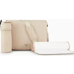 Armani Baby - Conjunto de bolsa múmia com placa de águia, bege