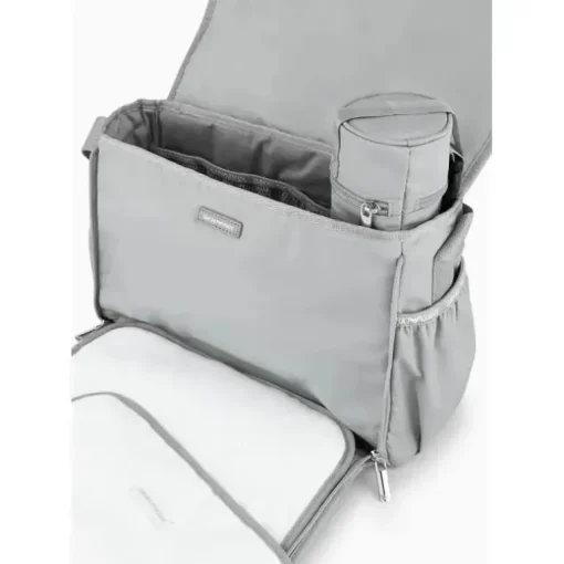 Armani Baby - Conjunto de bolsa múmia com placa de águia, cinza