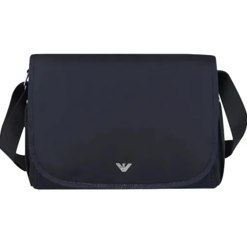 Armani Baby - Conjunto de bolsa múmia com placa de águia, azul marinho