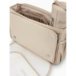 Armani Baby - Conjunto de bolsa múmia com placa de águia, bege