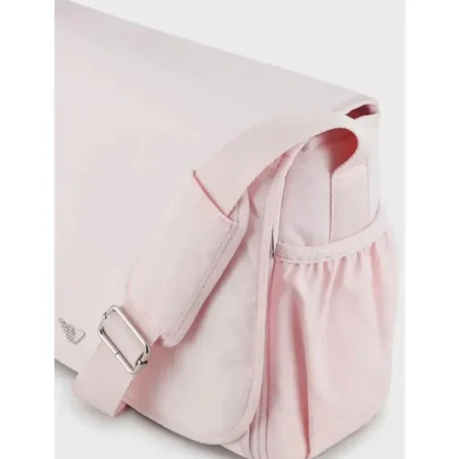 Armani Baby - Conjunto de bolsa múmia com placa de águia, rosa