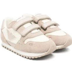 Armani Baby - Logo Patch Sneakers, Tan/Vanilla