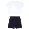 Armani Baby - 2Pk Set T-Shit And Shorts, White And Navy