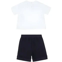 Armani Baby - 2Pk Set T-Shit And Shorts, White And Navy