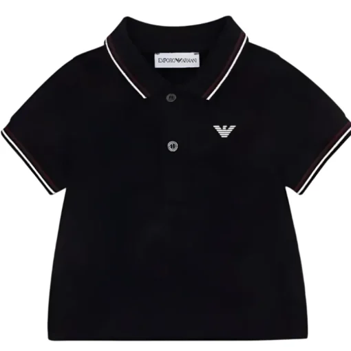 Armani Baby - Polo Essential de manga curta para menino, preto