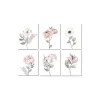 Arte de parede sem moldura de cordeiros e hera - aquarela floral