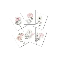 Arte de parede sem moldura de cordeiros e hera - aquarela floral