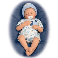 Ashton Drake - Boneca Baby Boy que Respira com Cobertor Acolchoado e Chupeta