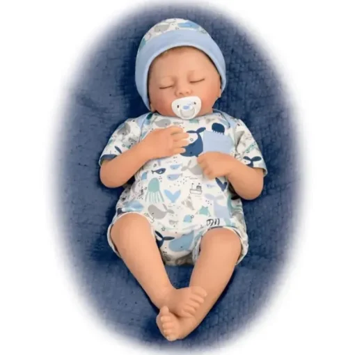 Ashton Drake - Boneca Baby Boy que Respira com Cobertor Acolchoado e Chupeta