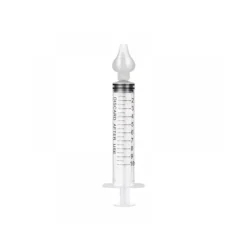 Aspirador nasal com tubo de agulha sólido de silicone para bebê 2 peças 10 ml