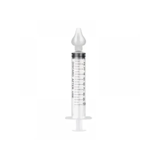 Aspirador nasal com tubo de agulha sólido de silicone para bebê 2 peças 10 ml