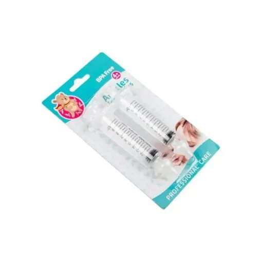 Aspirador nasal com tubo de agulha sólido de silicone para bebê 2 peças 10 ml