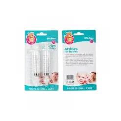 Aspirador nasal com tubo de agulha sólido de silicone para bebê 2 peças 10 ml