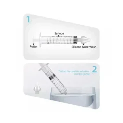 Aspirador nasal com tubo de agulha sólido de silicone para bebê 2 peças 10 ml
