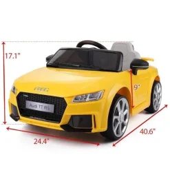 Audi Tt Sport Ride On 2.4GW/Controle Remoto com licença Millennium Baby - Amarelo