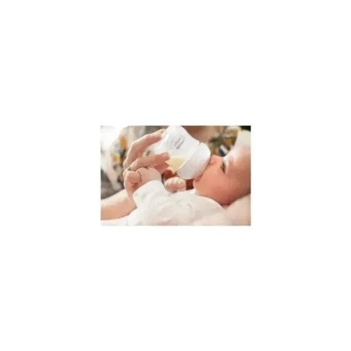 Avent - 1 unidade de mamadeira natural com bico de resposta natural, transparente, 4 onças