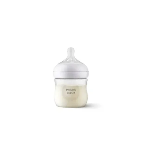 Avent - 1 unidade de mamadeira natural com bico de resposta natural, transparente, 4 onças