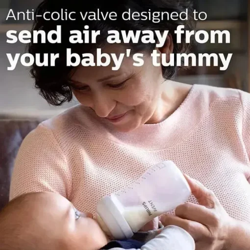 Avent - 1 unidade de mamadeira de vidro natural com bico de resposta natural, 4 onças