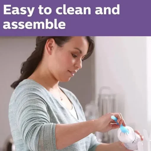Avent - 1 unidade de mamadeira de vidro natural com bico de resposta natural, 4 onças