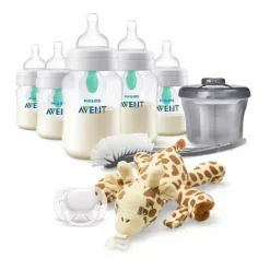 Avent - biberão anti-cólica com respiradouro sem ar conjunto para recém-nascidos com aconchego, transparente