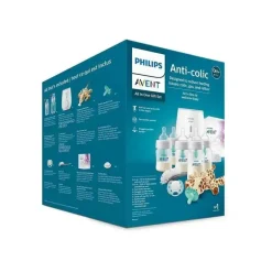 Avent - biberão anti-cólica com respiradouro sem ar conjunto para presente tudo em um