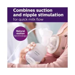 Avent - Bomba de mama elétrica simples avançada com tecnologia de movimento natural