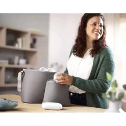 Avent - Bomba tira-leite elétrica dupla, branca com bolsa de viagem