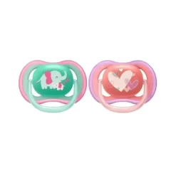 Avent - Chupeta Ultra Air 18M+, Rosa, Pacote com 2