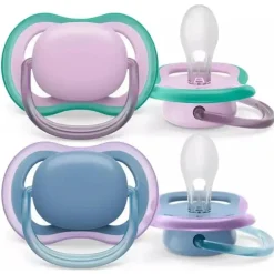 Avent - Chupeta Ultra Air 2Pk Azul Hush &amp; Lush Lilás, 6/18M