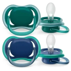 Avent - Chupeta Ultra Air Azul e Verde, 6/18M