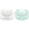 Avent - Chupeta Ultra Suave 2Pk Ártico Branco e Verde, 0/6M