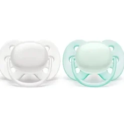 Avent - Chupeta Ultra Suave 2Pk Ártico Branco e Verde, 0/6M